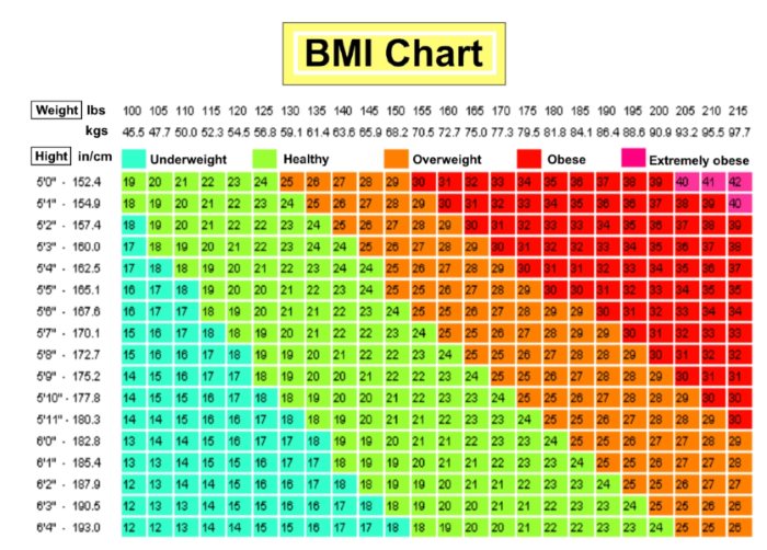 5 6 Bmi Chart